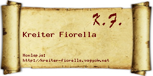 Kreiter Fiorella névjegykártya